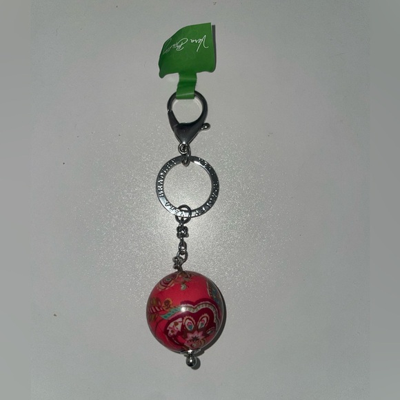 NWT Vera Bradley Have a Ball Keychain, “Call Me Coral” - Picture 2 of 6